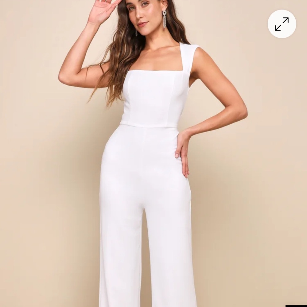 Lulu's Classic White Jumpsuit